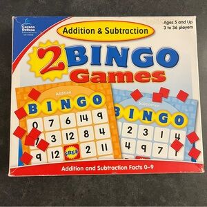 Carson Dellosa Addition & Subtraction Bingo Educational Math Board Game Set